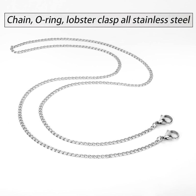 Hongeely Eyeglass Chain Silver Stainless Steel Handmade Necklace for Reading Glasses Sunglass Beaded Chains for Men Women - Image 4